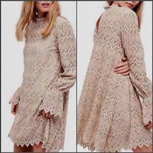 FreePeople cream dress with slip. Fits XS to M.
